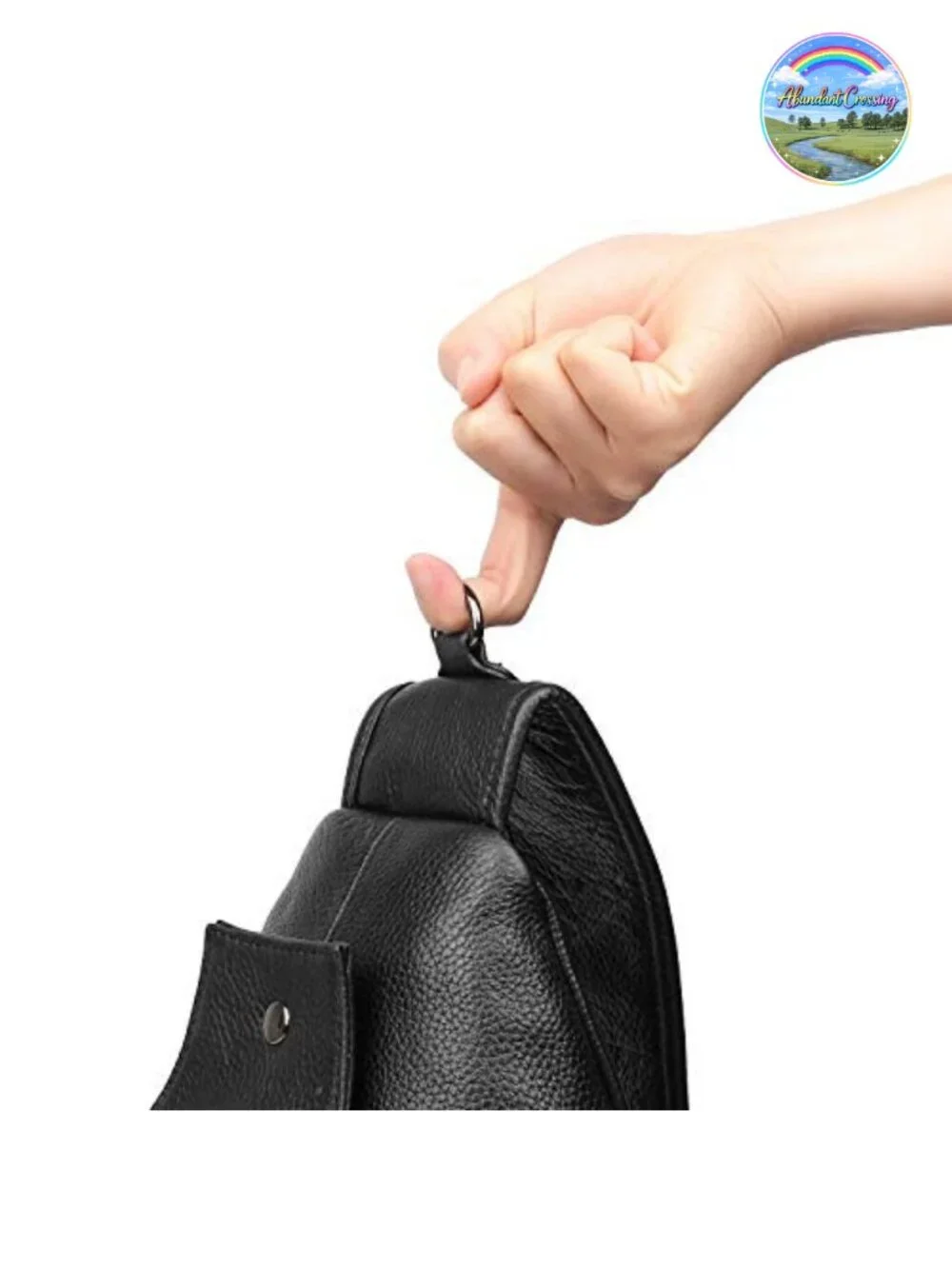 Genuine Leather Waterproof Crossbody Sling Chest Bag Daypack Men
